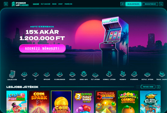 PowerUp Casino főoldal