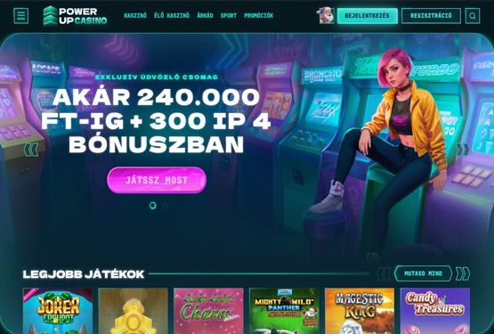 PowerUp Casino főoldal