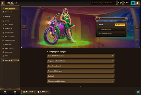 Realz Kaszinó VIP