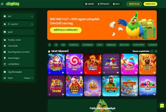 Rioplay Kaszinó főoldal