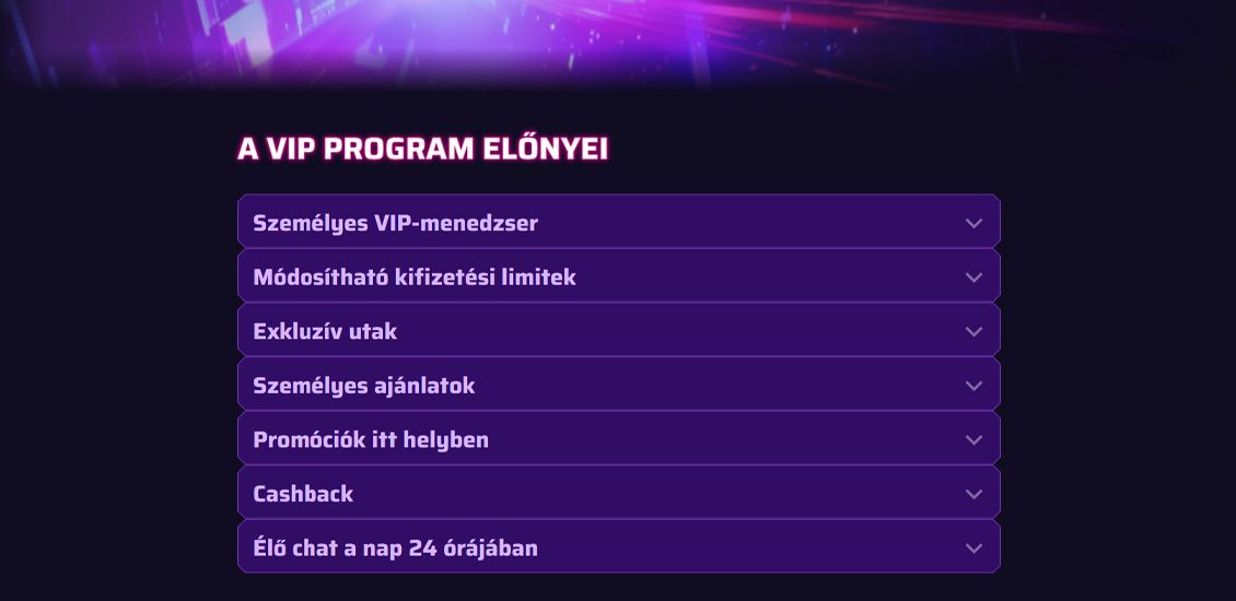 VIP program a Roby Casino