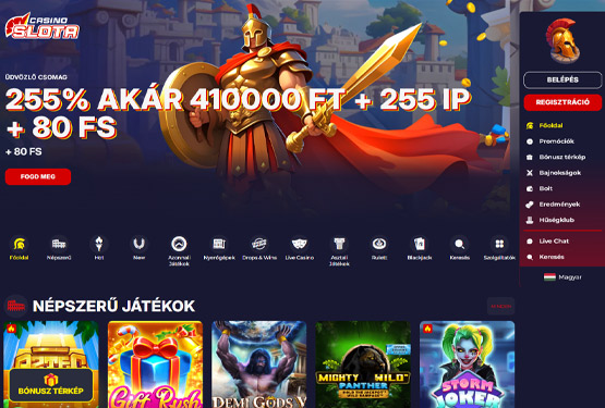 Slota Casino főoldal