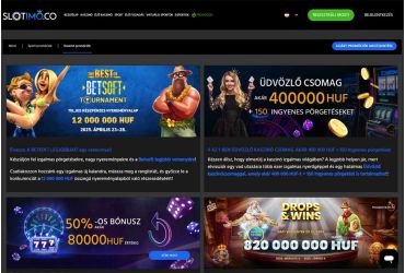 Slotimo casino- akciók listája.