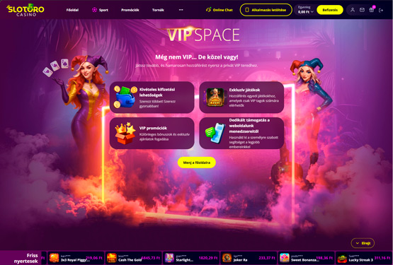 Slotoro Kaszinó VIP