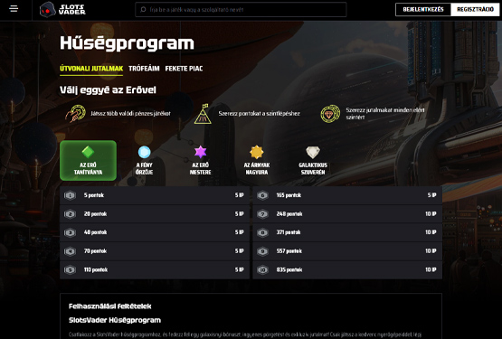 SlotsVader Kaszinó VIP