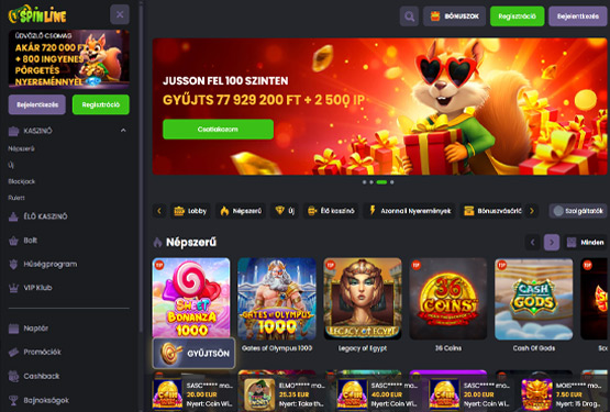 Spinline Kaszinó főoldal