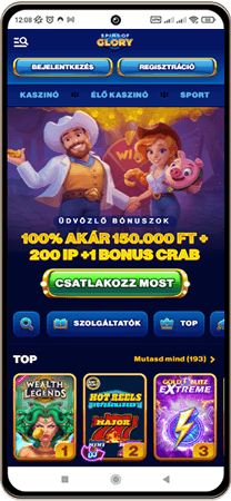 Spinsofglory kaszinó főoldal mobilon