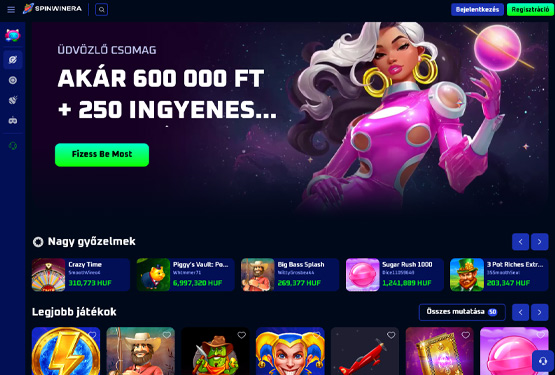 Spinwinera Kaszinó főoldal