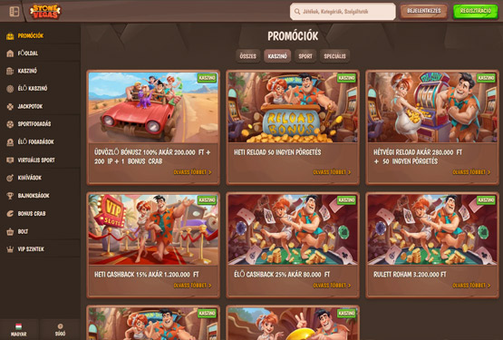 Stonevegas Kaszinó bónuszokat