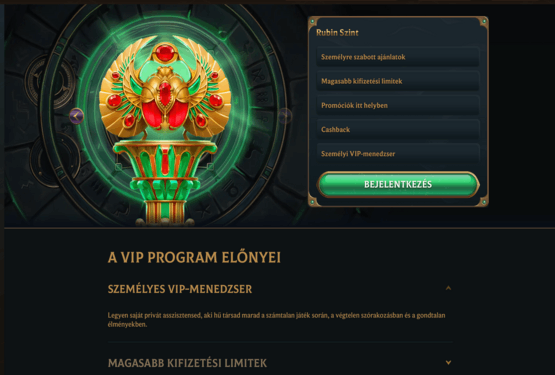 Talismania Kaszinó VIP program