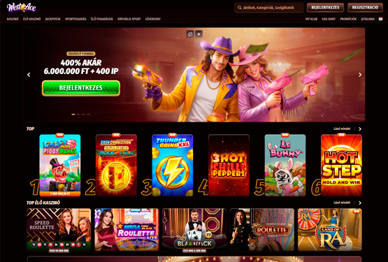 WestAce Kaszinó főoldal