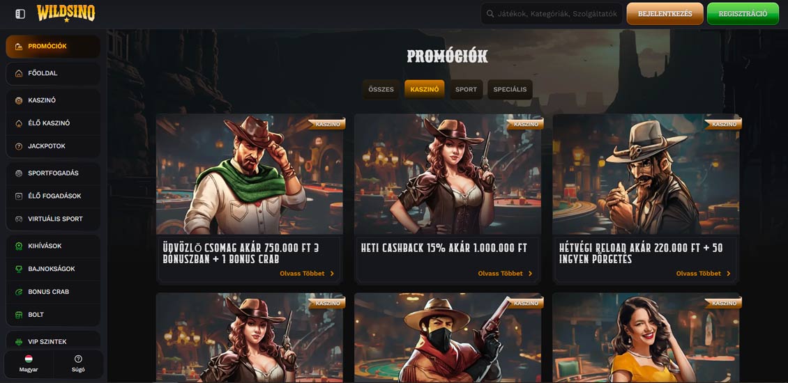 Wildsino Casino bónusz ajánlat