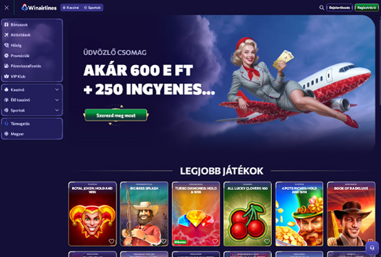 WinAirlines Kaszinó főoldal