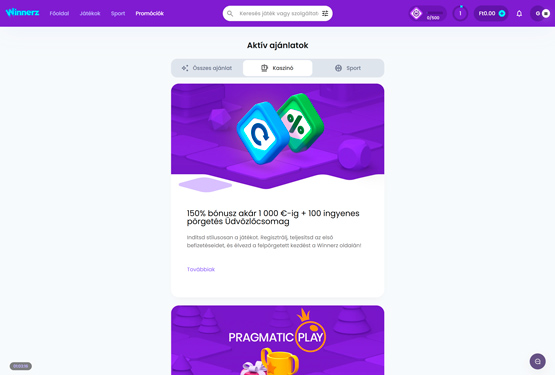 Winnerz Casino bónuszokat
