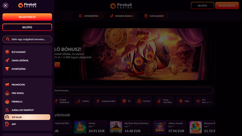 Felhasználó felület