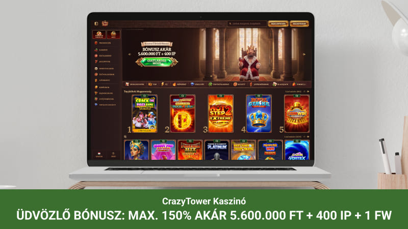 CrazyTower Casino főoldal