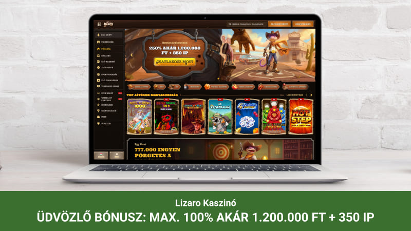  Lizaro Casino főoldal