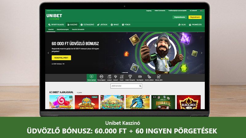 UNIBET kaszinó főoldal