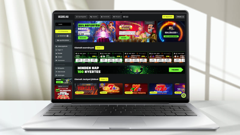 Vegas.hu kaszinó főoldal