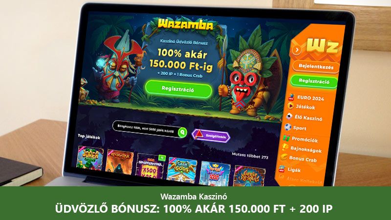 Wazamba Casino főoldal