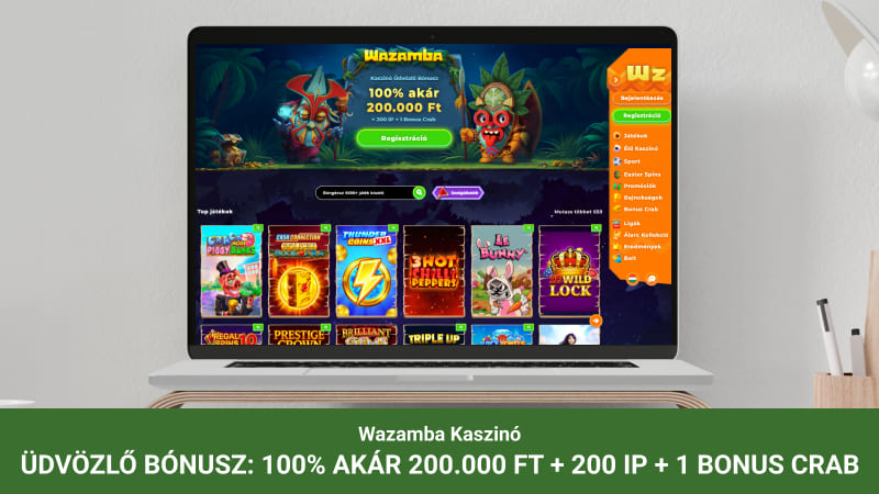 Wazamba Casino főoldal