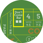 Don't come bets - online craps