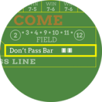 Don't pass bets online craps