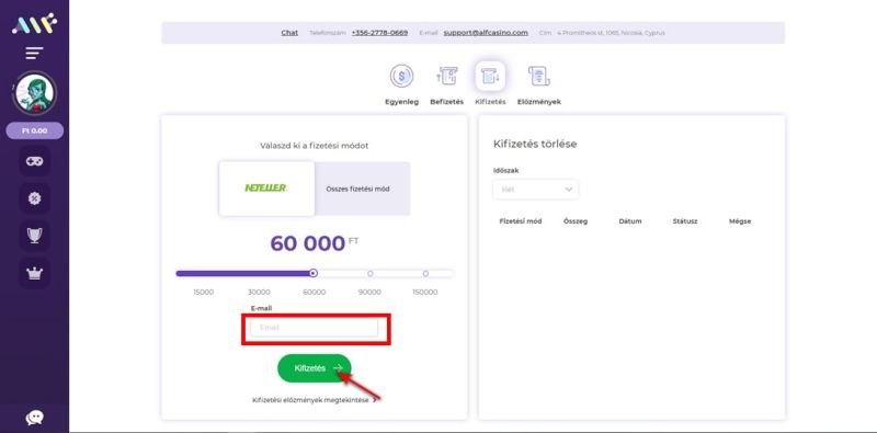 Neteller: Pénzfelvétel a kaszinóból - 3 lépés