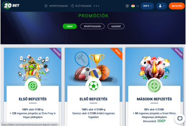 20Bet – Akciók