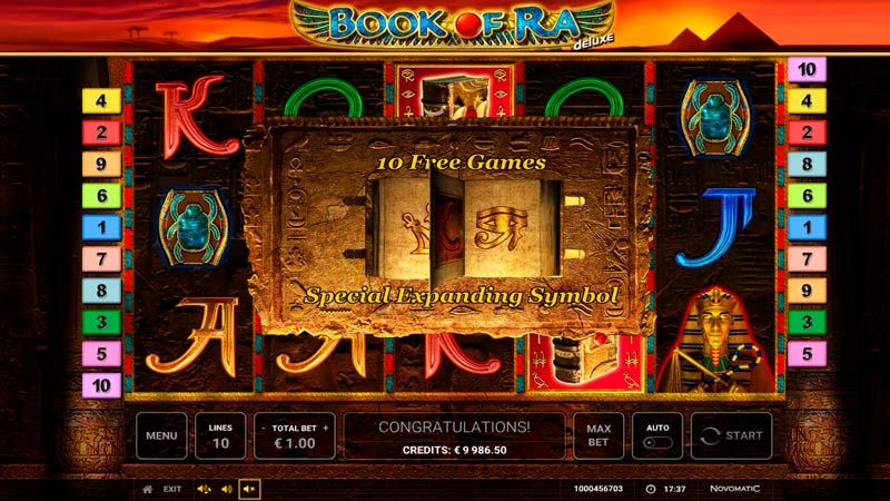 Book of Ra Deluxe ingyenes pörgetések