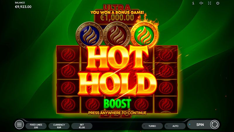 Burning Coins 100 Hot Hold bónuszjáték