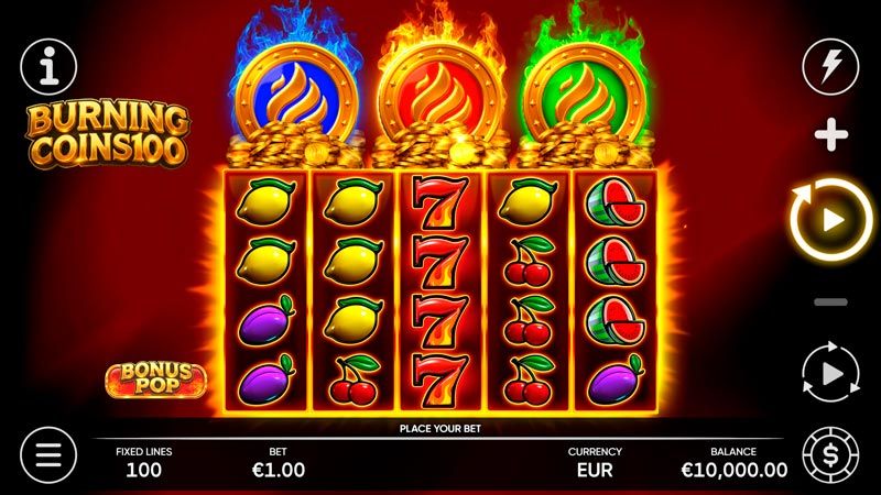 Burning Coins 100 jatekmenet