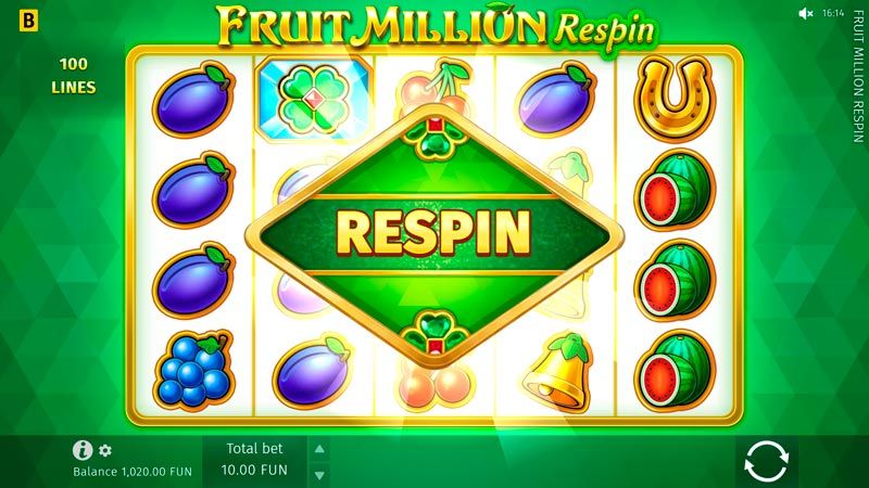 Fruit Million Respin Újrapörgetések