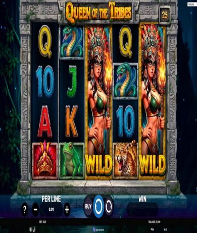 Játssz a Queen of the Tribes a Spinomenal által – áttekintés, ingyenes játék a demómódban slottal most ingyen! | Kaszinok.biz