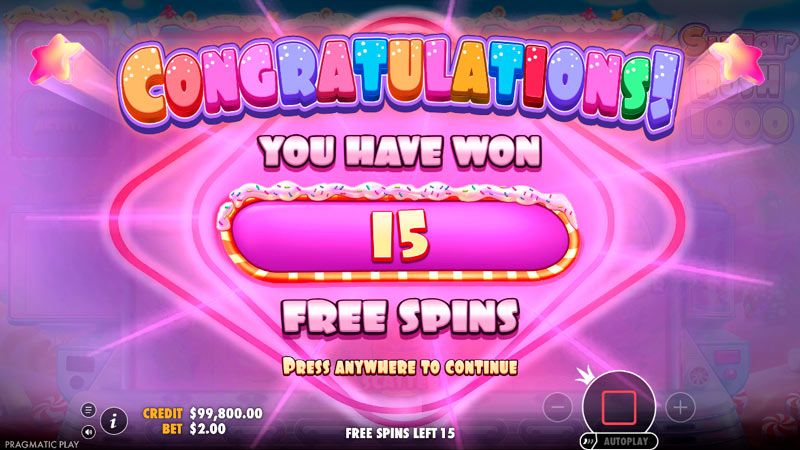 Sugar Rush 1000 Ingyen pörgetések